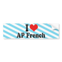 I Love AP French Bumper Sticker