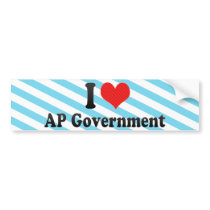 I Love AP Government Bumper Sticker