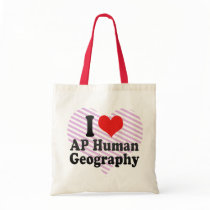 I Love AP Human Geography Canvas Bag