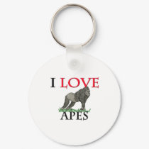 I Love Apes keychains by tshirtshirts I Love Apes keychains