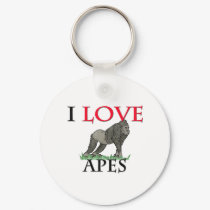 I Love Apes keychains by tshirtshirts I Love Apes keychains