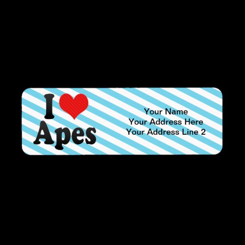 I Love Apes Return Address Labels