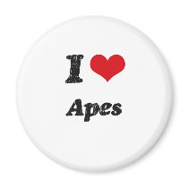 I Love Apes Refrigerator Magnet