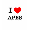 I Love APES t-shirts by ilovemyshirt I Love APES t-shirts