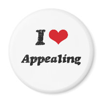 I Love Appealing Refrigerator Magnet