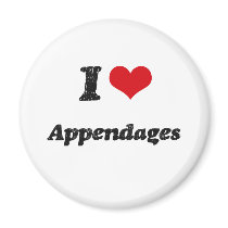 I Love Appendages Refrigerator Magnets