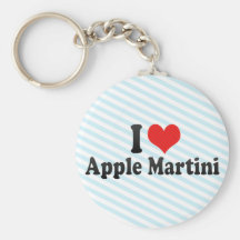 I Love Apple Martini Key Chains