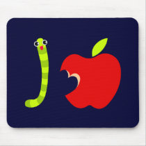 I Love Apple Mousepad by tshirtdujour I Love Apple Mousepad