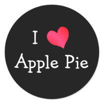 I Love Apple Pie stickers