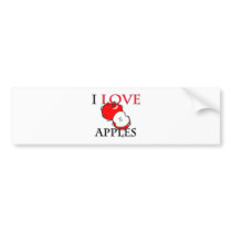 I Love Apples Bumper Stickers