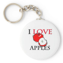 I Love Apples Keychain