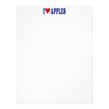 I Love Apples Letterhead Design
