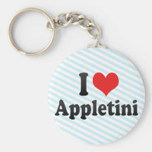 I Love Appletini Keychains