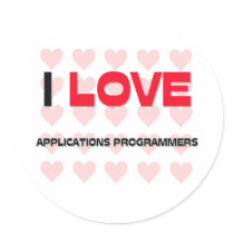 I LOVE APPLICATIONS PROGRAMMERS stickers by professions I LOVE APPLICATIONS PROGRAMMERS stickers