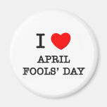 I Love April Fools' Day Refrigerator Magnet