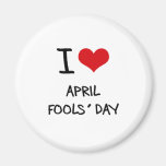 I Love April Fools' Day Refrigerator Magnets