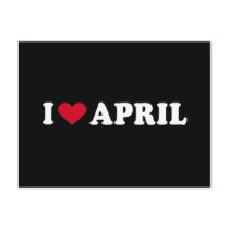 I LOVE APRIL POSTCARD