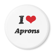 I Love Aprons Refrigerator Magnets