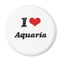 I Love Aquaria Refrigerator Magnet