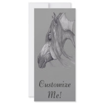 I Love Arabians, Arabian Horse Art Personalized Rack Card