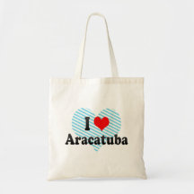 I Love Aracatuba, Brazil Canvas Bags