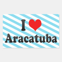 I Love Aracatuba, Brazil Rectangular Stickers