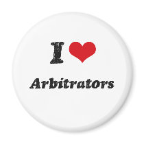 I Love Arbitrators Refrigerator Magnets