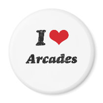 I Love Arcades Fridge Magnet