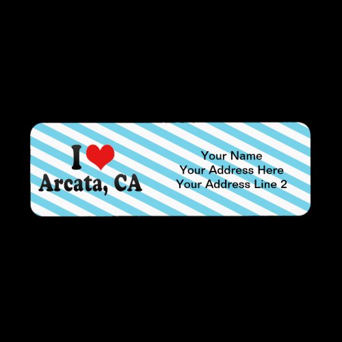 I Love Arcata, CA Custom Return Address Label