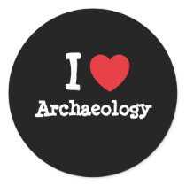 I love Archaeology heart custom personalized Stickers