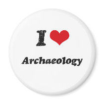 I Love Archaeology Magnet