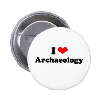 I Love Archaeology Tshirt buttons