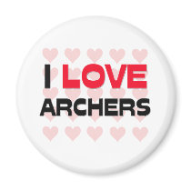 I LOVE ARCHERS magnets by professions I LOVE ARCHERS magnets
