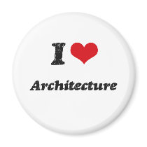 I Love Architecture Refrigerator Magnets