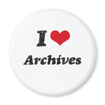 I Love Archives Fridge Magnets