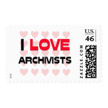 I LOVE ARCHIVISTS postage