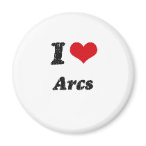 I Love Arcs Fridge Magnets