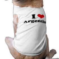 I LOVE ARGENTINA DOG TEE SHIRT