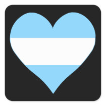 I Love Argentina Heart Square Sticker