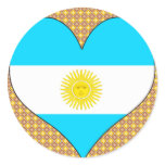 I Love Argentina Round Stickers