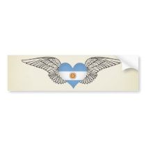 I Love Argentina -wings Bumper Stickers