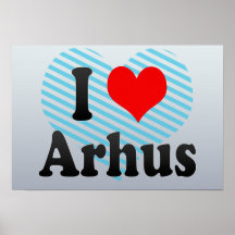 I Love Arhus, Denmark Print