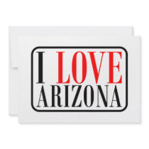 I Love Arizona Design Personalized Invitation