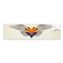 I Love Arizona -wings Bumper Stickers