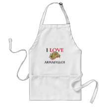 I Love Armadillos Apron