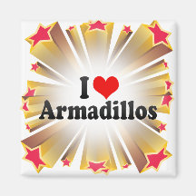 I Love Armadillos Magnets
