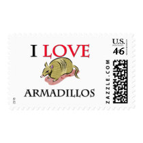 I Love Armadillos Postage Stamp