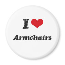 I Love Armchairs Refrigerator Magnets
