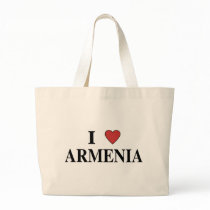 I Love Armenia Canvas Bags