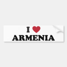 I Love Armenia Bumper Stickers